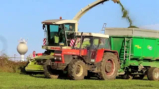 Podzimní siláž vojtešky ZD Kojál Krásensko, traktory ZETOR Crystal 16145, John Deere + CLAAS Jaguar