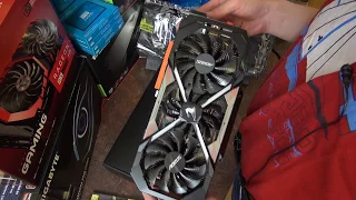 Gigabyte AORUS 1080 Ti - под МАЙНИНГ (распаковка)