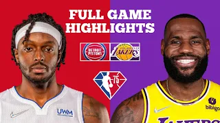 Los Angeles Lakers vs Detroit Pistons Full Game Highlights | November 28 | 2022 NBA Seasn