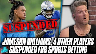 Jameson Williams, 4 Other NFL Players Facing SERIOUS Suspensions For Sports Gambling | Pat McAfee