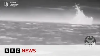 Ukrainian forces say they have 'hit a Russian missile boat in Black Sea' | BBC News