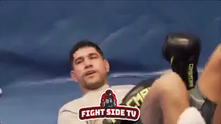 UFC Fighter Alex Pereira gets knocked out by LilTjay while sparring