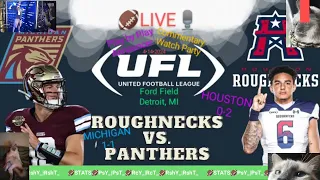 HOUSTON ROUGHNECKS 0-2 vs MICHIGAN PANTHERS 1-1 🏈 UFL Week 3🎙️ Play by Play Commentary ~ 4•13•2024