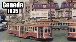 Street Scenes in Toronto, Canada1935 |  HD Remstered Colored video