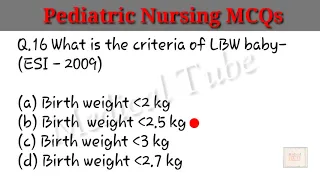 Pediatric Nursing MCQs || Previous Exam Questions Top-25 || CHO Preparation || FNP