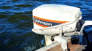 1981 Johnson Seahorse 15 HP Outboard Lake Run | Its a Rocket!