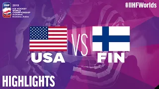 USA vs. Finland - Game Highlights - #IIHFWorlds 2019