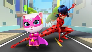 WINS FAILS NEW EPISODES! WHO IS THE BEST? MY TALKING ANGELA HERO vs MIRACULOUS LADYBUG?