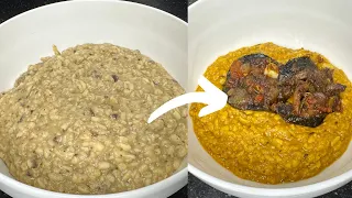 HOW TO COOK UKWA- African Breadfruit Porridge Without Oil| Igbo Local Meal.