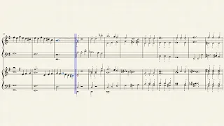 "Lobe den Herrn, der mächtigen König" (Op. 123 No. 11) for Piano Duet