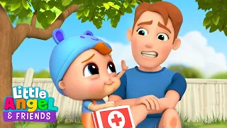 Daddy Has A Boo Boo | Little Angel And Friends Kid Songs