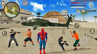 Spider Rope Hero Vice Town #4 Fun at Military Base - Android Gameplay