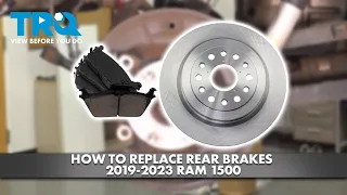 How to Replace Rear Brakes 2019-2023 Ram 1500