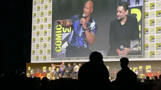 The Rock gets asked about Kevin Hart at Comic Con Hall H