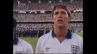 WM 1990 Halbfinale Deutschland - England , Hymnen