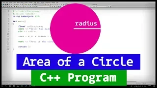 C++ Program to Find the Area of a Circle using Radius ( User Input )