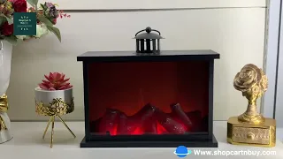 LED FIREPLACE LANTERN BATTERY POWERED