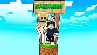 SOBREVIVA EM 1 BLOCO com o ZOONOMALY no MINECRAFT