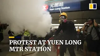 Protest at Yuen Long MTR station