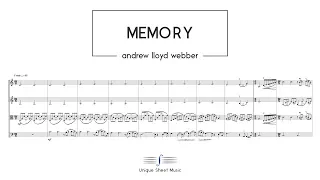 Memory (from "Cats") - Andrew Lloyd Webber | String Quartet Sheet Music