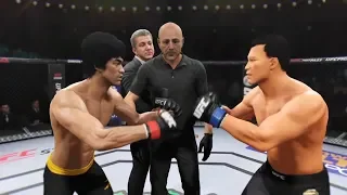 Bruce Lee vs. Mas Oyama (EA sports UFC 2) - CPU vs. CPU - Crazy UFC 👊🤪