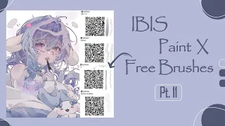 ibis paint x brushes Qr codes || { w/ sample } || free | how to get qr codes for ibis paint | pt 12