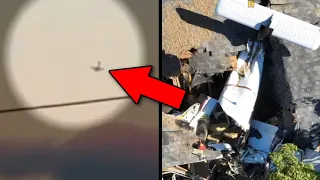 Plane Spins & Crashes Into House!