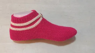 New design super easy ladies knitting booties-socks size number 5-6