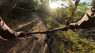 Mountain Biking Bass Lake, CA - 007 Trail Section 1 at Sunrise