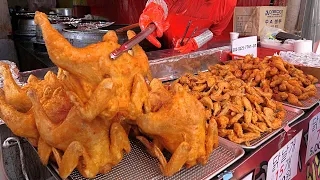 Amazing! Cheap and delicious street food - BEST 4 (chicken, tteokbokki, dumplings, fish cake)