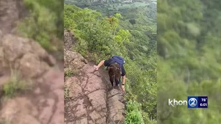 Hiker that survived fall from Olomana warns others "It's not worth it"