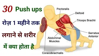 30 पुशअप रोज़ 1 महीने तक लगाने से शरीर में क्या होता है | Benefits of Push ups | पुश अप के फायदे