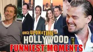 Once Upon A Time In Hollywood Funniest Interview Moments  - Leonardo DiCaprio, Brad Pitt