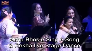 Asha Bhosle LIVE IN CONCERT & Rekha Coming in Stage & Dance