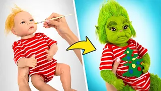 Cum să transformi o păpușă obișnuită într-un bebe Grinch