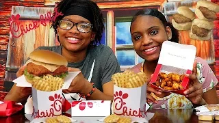 CHICK FIL A MUKBANG! SPICY CHICKEN TENDERS, FRIES, SANDWICHES & MORE!