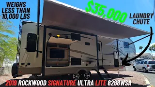 Less Than 10,000lb 5th Wheel? 2019 Rockwood Signature 8288WSA Video Walkthrough #rv #rvwalkthroughs