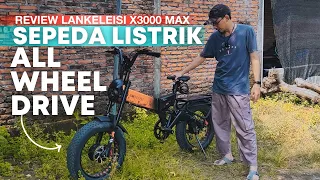 TERBARU!! DUAL MOTOR LANKELEISI X3000 MAX SEPEDA LISTRIK FATBIKE