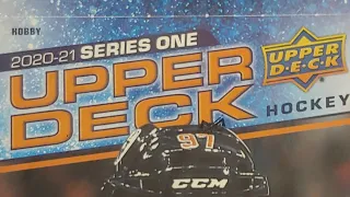 Christmas luck? Opening 2020-21 Upperdeck Series 1 hobby hockey card box