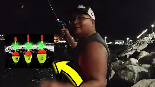 PESCA NOTURNA COM BOIA LUMINOSA  ( PEIXE ESPADA)