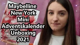 Maybelline New York Mini Adventskalender 2021 ✨Unboxing🥰 Alle 5 Türchen öffnen 😍 +Verlosung🎀