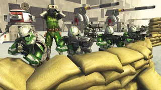 Can Clones Hold the SUPER-WALL Defense?! - Men of War: Star Wars Mod Battle Simulator