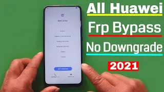 All Huawei 2021 February Frp Unlock/Bypass Google Account Lock | No Need to Downgrade Android 10