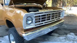 1974 dodge power wagon walk around, cold start, interior, engine bay