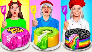 Desafío de Cocinar Yo contra la Abuela | Trucos del Desafío de Decoración de Pasteles por MEGA GAME