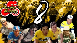 Los 8 ciclistas que más Grandes Vueltas y Monumentos han ganado