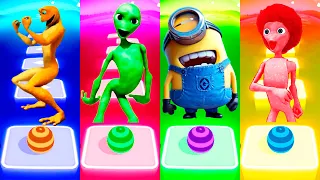 Dame tu cosita VS Patila VS Green Alien VS Minions | Tiles Hop EDM Rush Gameplay