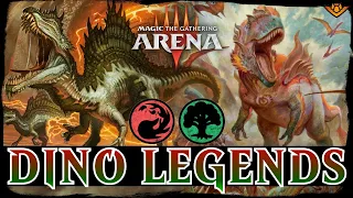 DINOS ARE BACK! | MTG Arena - Gruul Dinosaur Stompy Ramp Legendary Combo Outlaws Standard