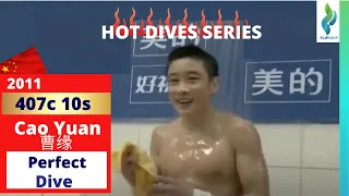 2011 Cao Yuan 曹缘 407c China male diver 10 meter Perfect dive - Diving World Series Beijing