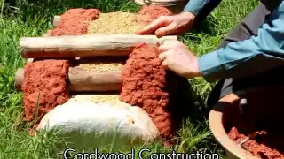 Cordwood Construction on Gravel Bag Foundation